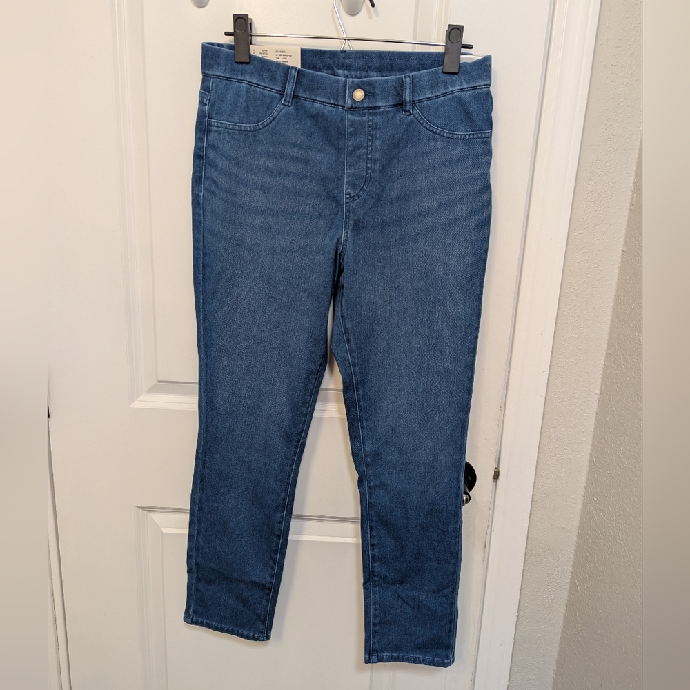 Uniqlo Women's Cropped Legging Pants Size L Medium Blue
